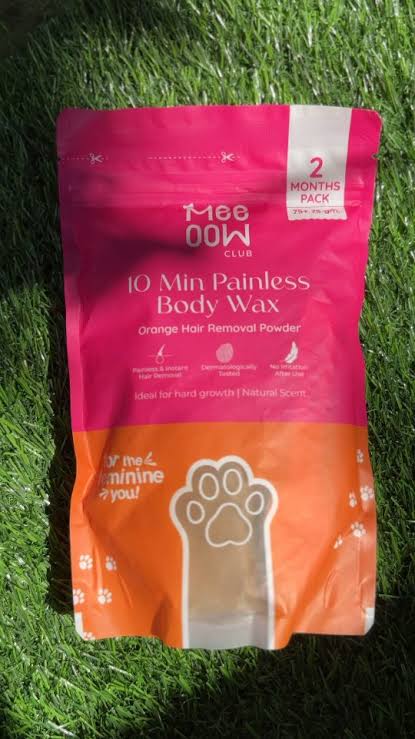 Meeoow Club 10 Min Painless Body Wax Orange Hair Removal Powder for Women