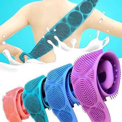 3 in 1 Silicone Bath & Skincare Value Bundle – Shower Brush, Back Scrubber & Face Cleansing Brush Set